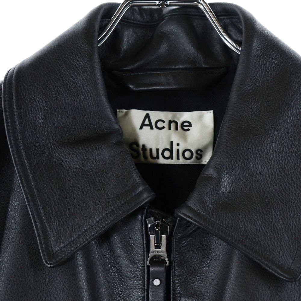 Acne Studios(アクネ ストゥディオズ) LAZLO LEATHER JACKET ラズロ レザージャケット ブラック FN-MN-LEAT000068