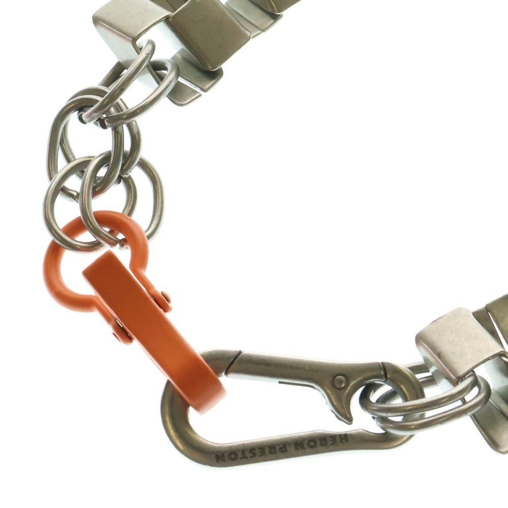 HERON PRESTON(ヘロンプレストン) CUBIC NECKLACE ネックレス シルバー/オレンジ