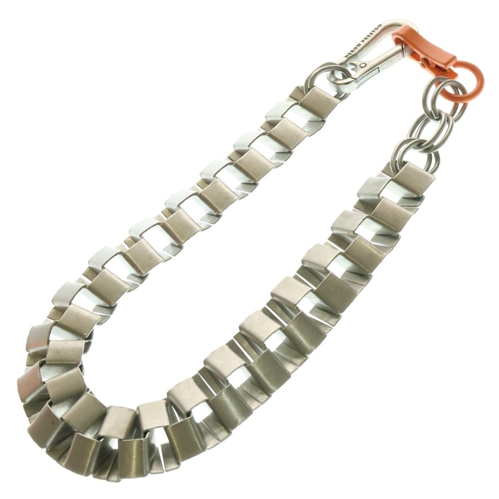 HERON PRESTON(ヘロンプレストン) CUBIC NECKLACE ネックレス シルバー/オレンジ