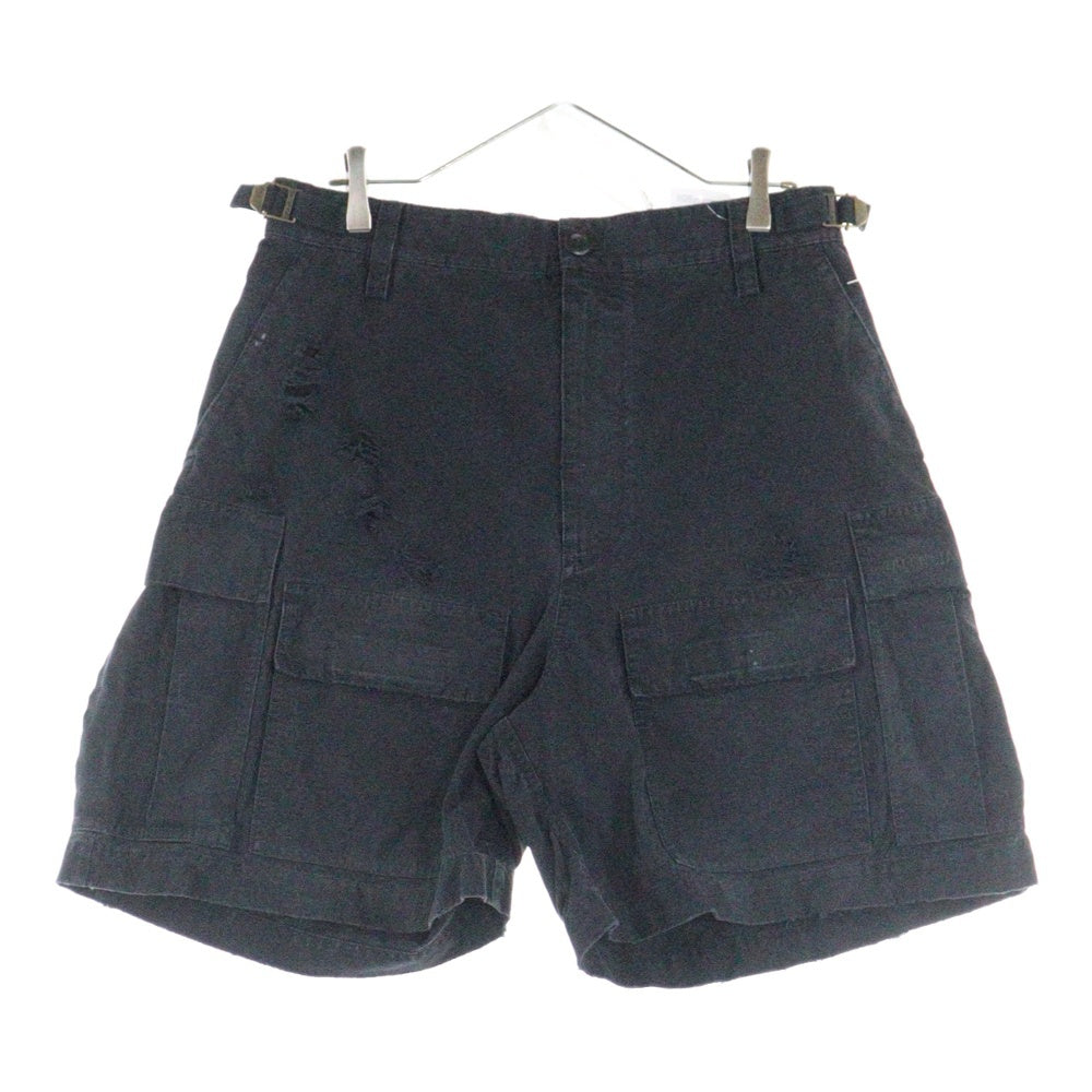 BALENCIAGA(バレンシアガ) 23SS LARGE CARGO SHORTS デストロイ ラージカーゴショーツ パンツ ブラック 746516