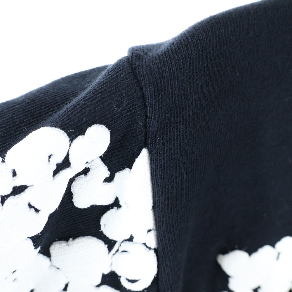 DENIM TEARS(デニムティアーズ) 25SS KIDS WREATH ZIP HOODIE キッズ リース ジップアップ スウェット パーカー ブラック SS25KID580