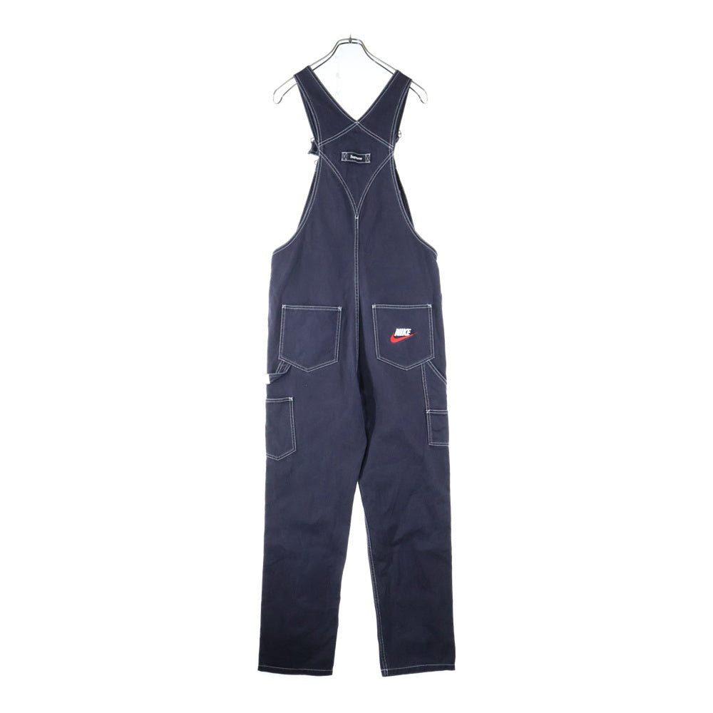 NIKE(ナイキ) 18AW ×SUPREME Cotton Twill Overalls シュプリーム コットンツイル ロゴエンブロイダリー オーバーオール ブラック AR5575-010