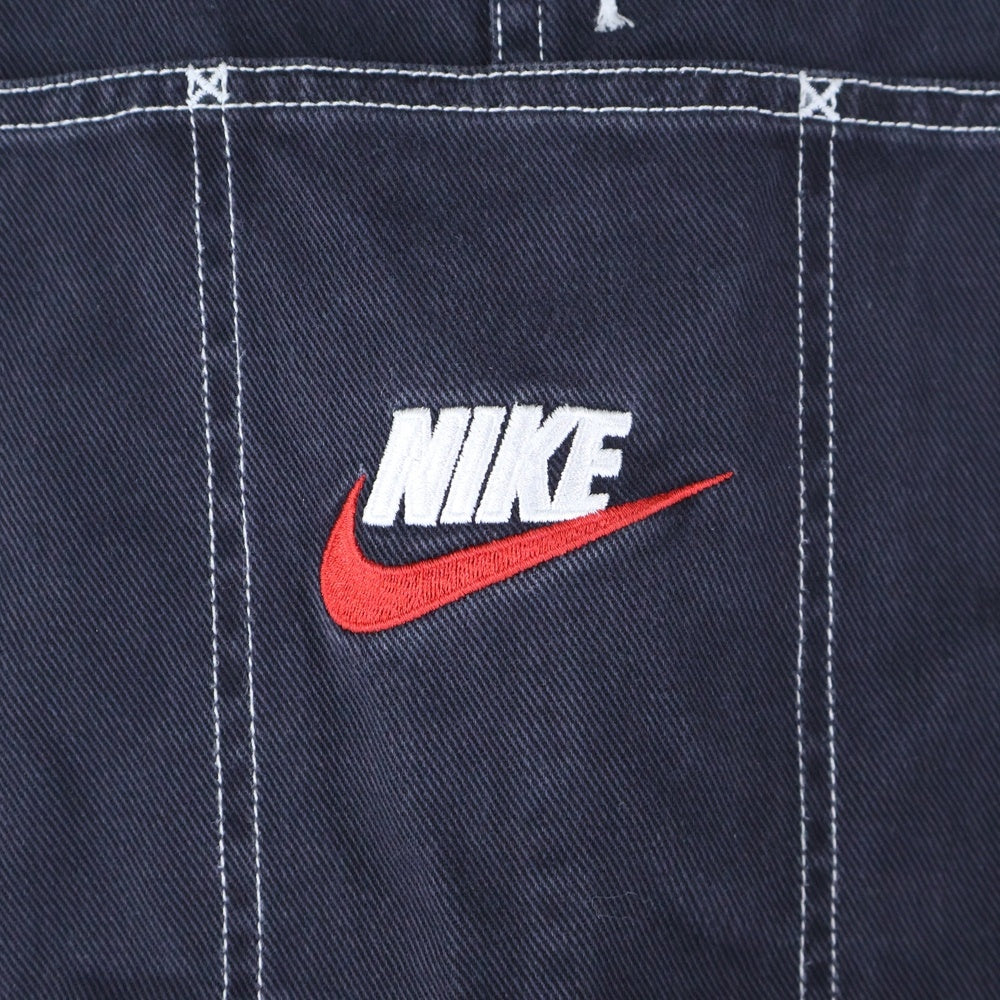NIKE(ナイキ) 18AW ×SUPREME Cotton Twill Overalls シュプリーム コットンツイル ロゴエンブロイダリー オーバーオール ブラック AR5575-010