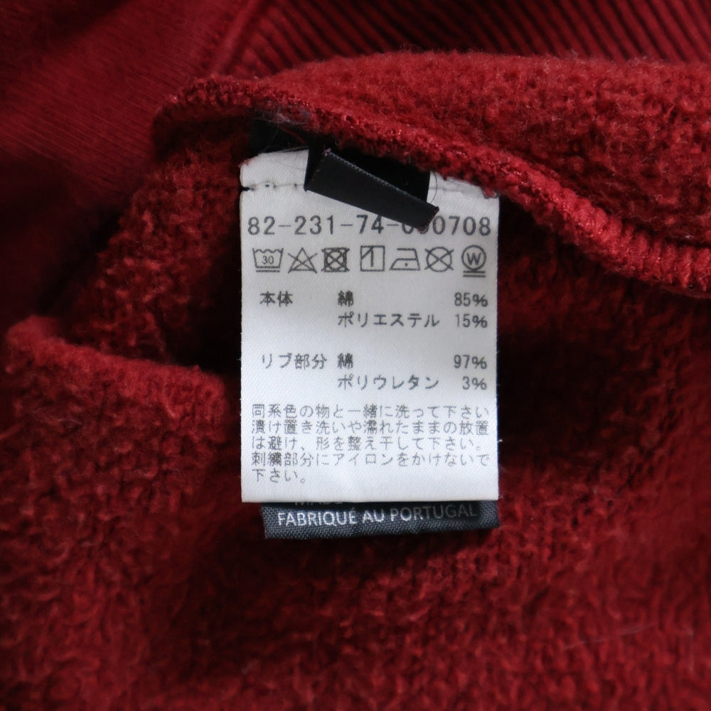 VETEMENTS(ヴェトモン) I'M PROBABLY LYING アイムプロバブリーライイング エンブロイダリー プルオーバーフーディー パーカー スウェット レッド 82-231-74-090708