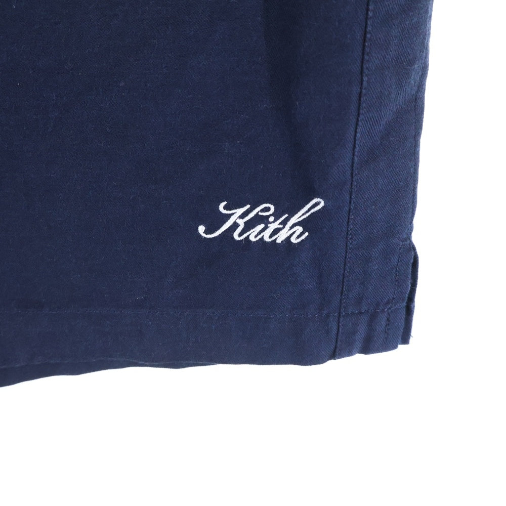 KITH(キス) トンプソン アクティブ シルク混 ショートパンツ ネイビー KHM060376
