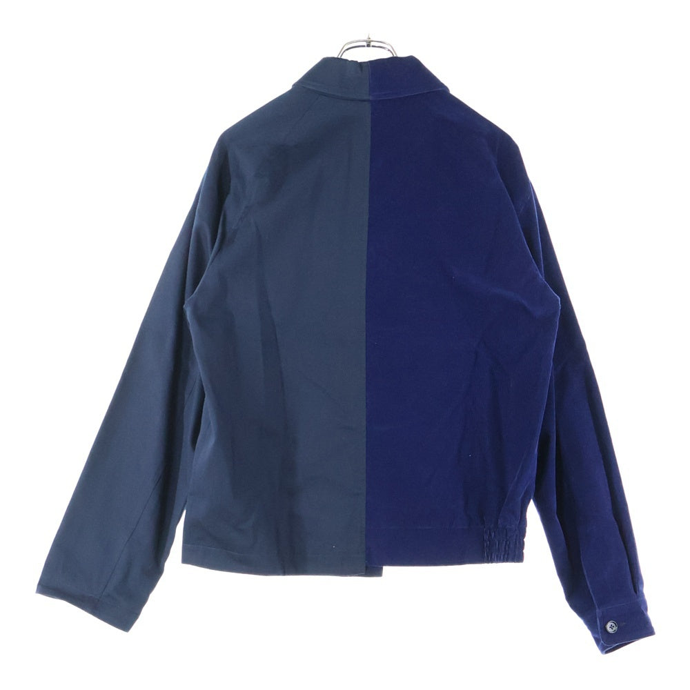 MARNI(マルニ) 22SS 異素材切替 コットン ジップアップジャケット ブルゾン ネイビー JUMU0117QU UTC084
