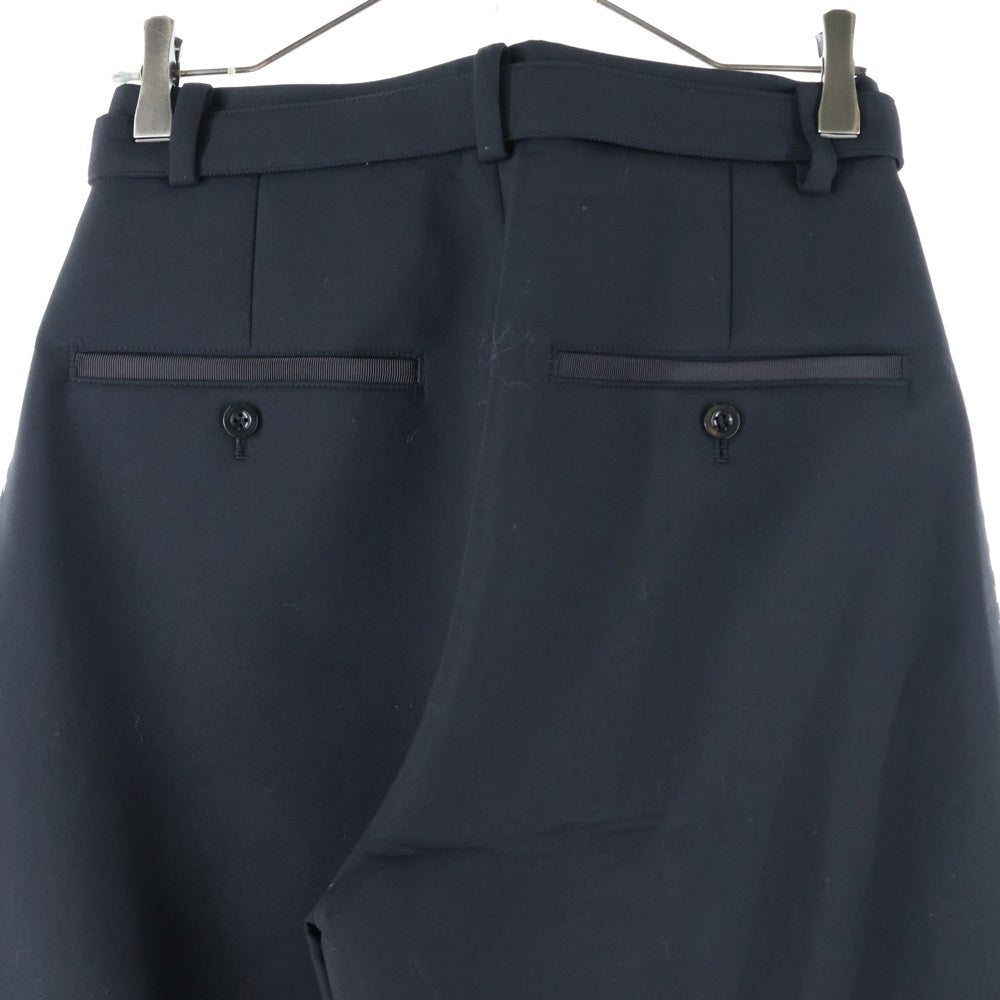 Sacai(サカイ) 23AW SUITING BONDING PANTS スーチング ボンディング ベルテッド ワイドパンツ ブラック レディース 23-06908