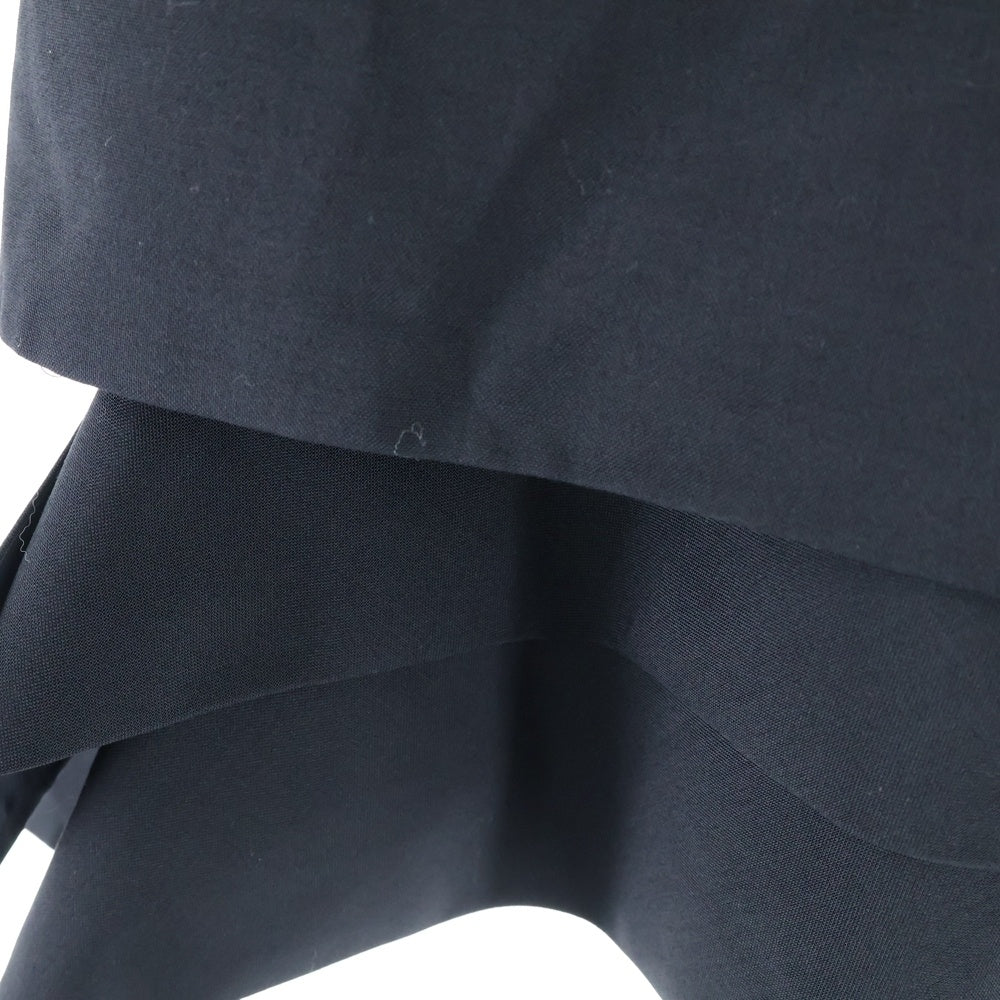 Sacai(サカイ) 23SS SUITING PULLOVER スーチング プルオーバー ドッキング 胸ポケット ショルダージップ 半袖Tシャツ ブラック レディース 23-06904