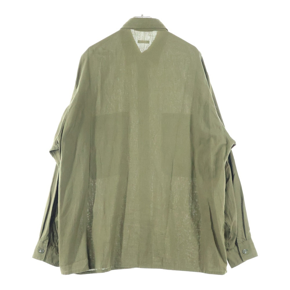 COMOLI(コモリ) 21SS ベタシャン CPO コットン 長袖シャツ カーキ T01-02011