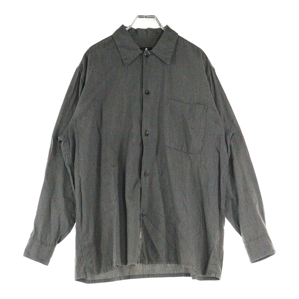 COMOLI(コモリ) 20AW ヨリ杢 オープンカラー 長袖シャツ グレー S03-02005