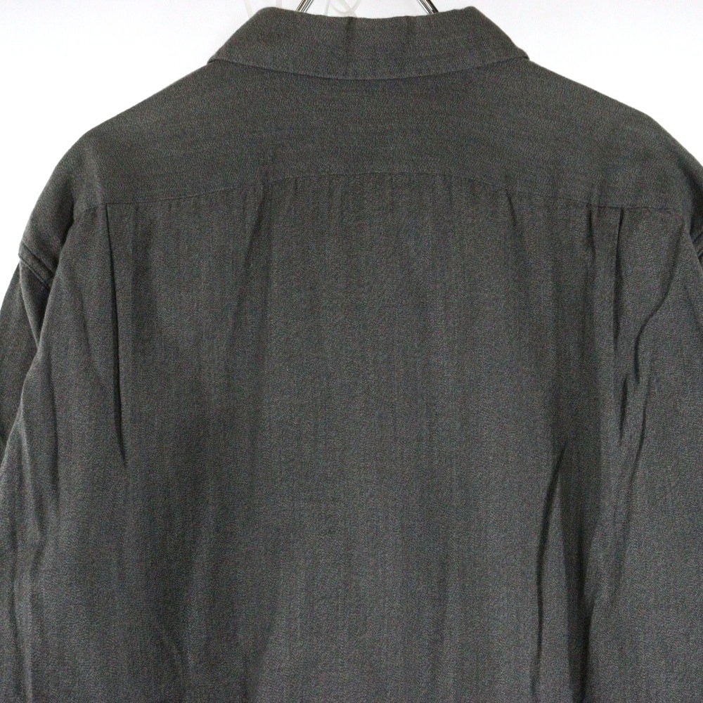 COMOLI(コモリ) 20AW ヨリ杢 オープンカラー 長袖シャツ グレー S03-02005