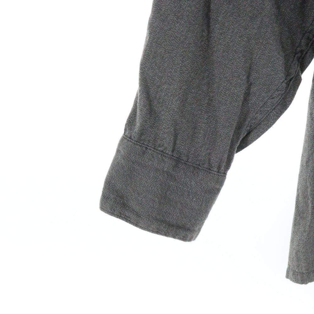 COMOLI(コモリ) 20AW ヨリ杢 オープンカラー 長袖シャツ グレー S03-02005