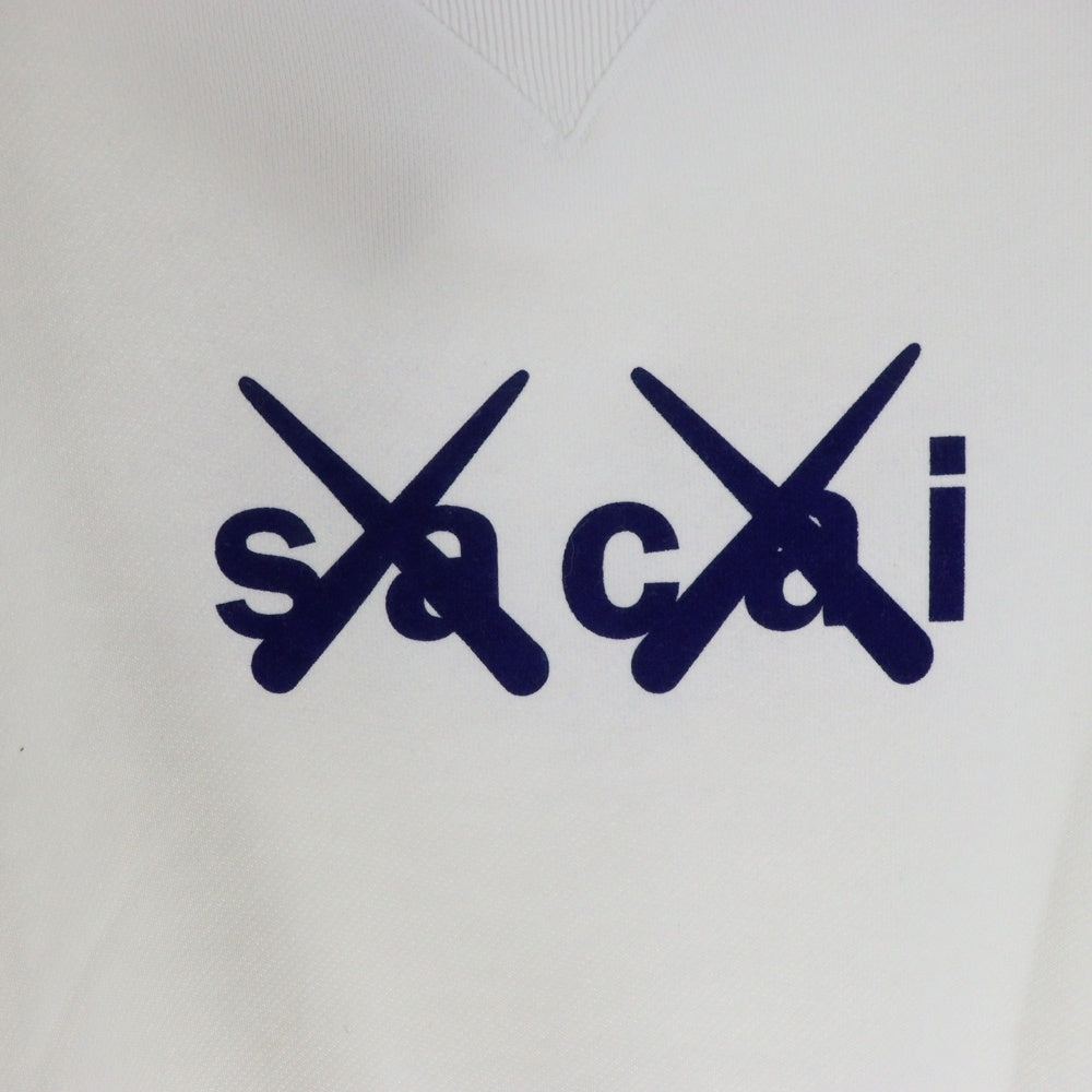 Sacai(サカイ) 21AW KAWS Flock Print Hoodie カウズ フロッキープリント スウェット プルオーバー パーカー ホワイト 21-0286S