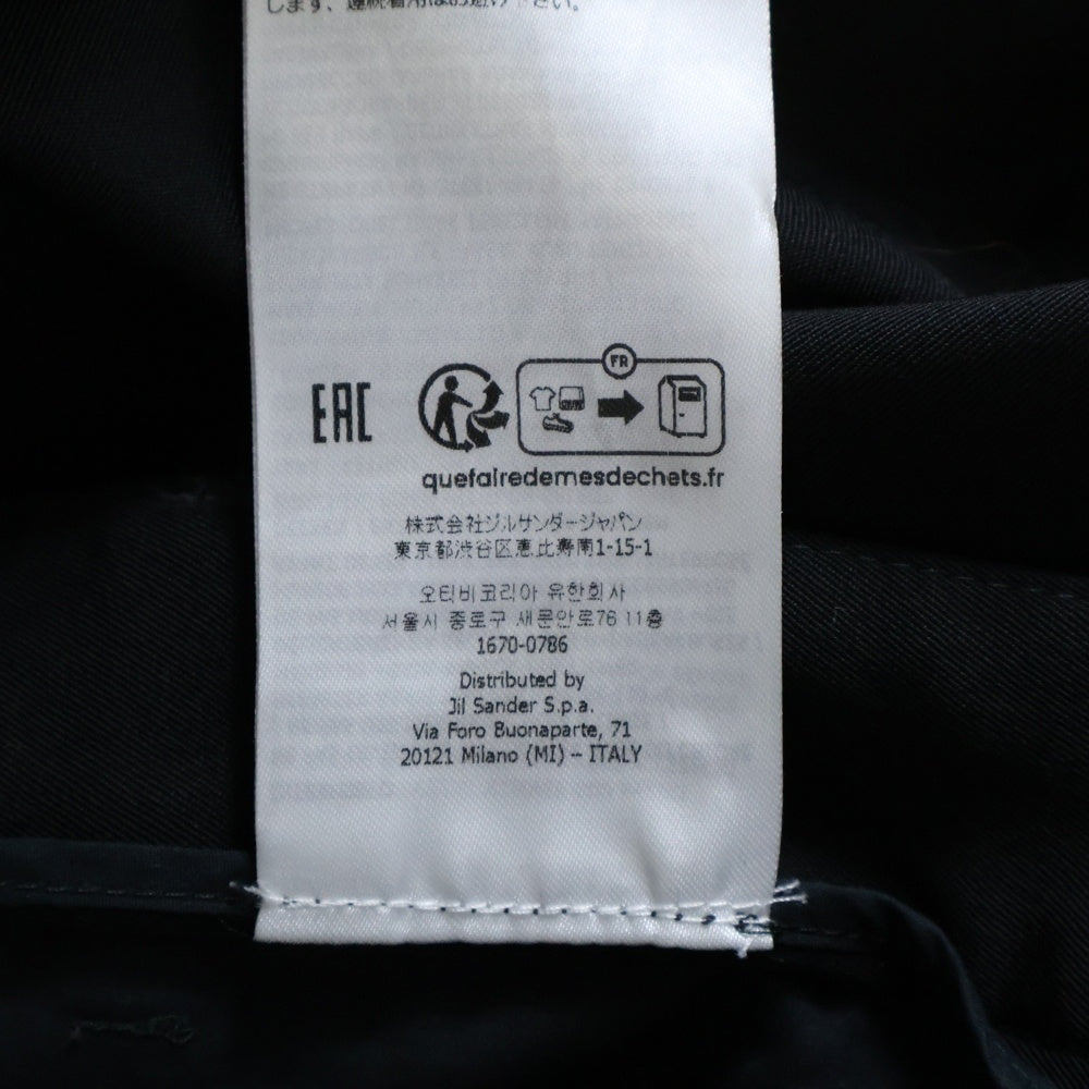 JIL SANDER(ジルサンダー) 23AW ライト ウールギャバ ストレート スラックス パンツ ブラック J22KA0127 J40117