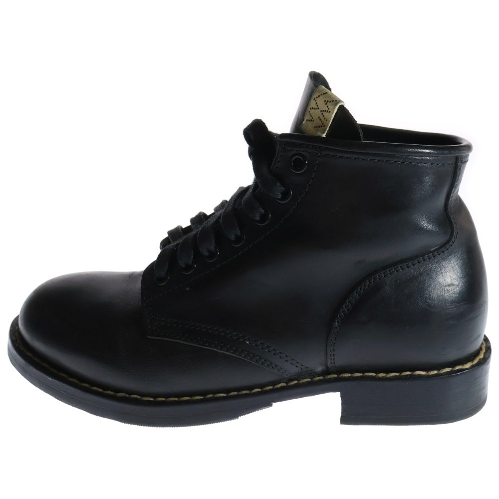 VISVIM(ヴィスヴィム) BRIGADIER BOOTS-FOLK ブリガディエ ベジタブルタンニングホースレザー ハイカット レースアップブーツ ブラック 0124102002015