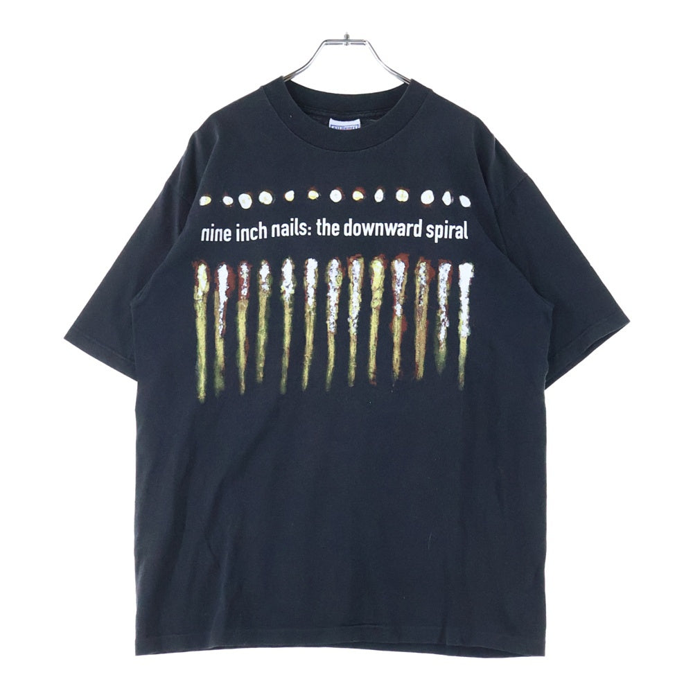 VINTAGE(ヴィンテージ) 90S NINE INCH NAILS THE DOWNWARD SPIRAL ALLSPORT USA製 ナインインチネイルズ ダウンワードスパイラル 両面プリント クルーネック 半袖Tシャツ