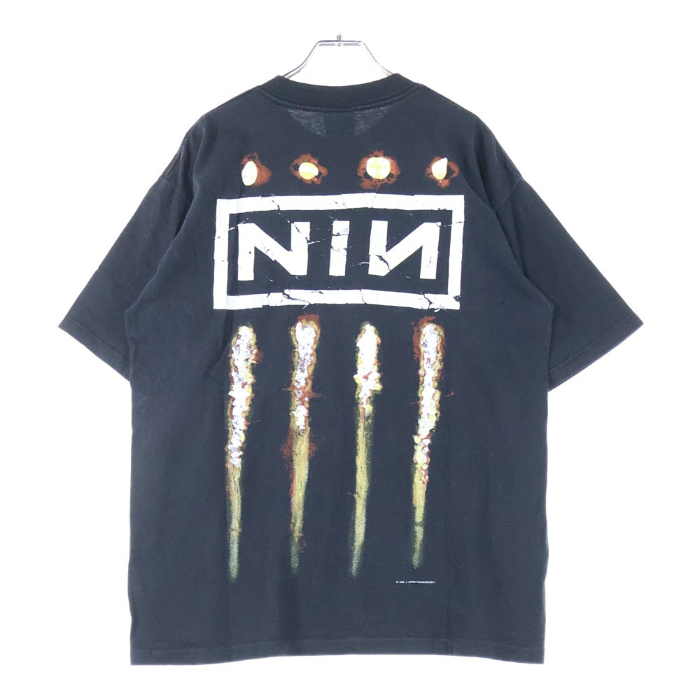 VINTAGE(ヴィンテージ) 90S NINE INCH NAILS THE DOWNWARD SPIRAL ALLSPORT USA製 ナインインチネイルズ ダウンワードスパイラル 両面プリント クルーネック 半袖Tシャツ