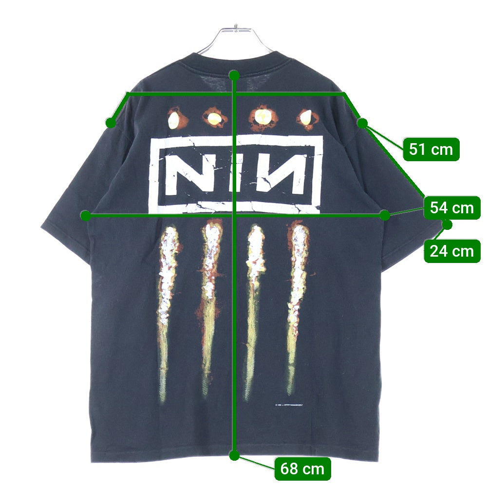 VINTAGE(ヴィンテージ) 90S NINE INCH NAILS THE DOWNWARD SPIRAL ALLSPORT USA製 ナインインチネイルズ ダウンワードスパイラル 両面プリント クルーネック 半袖Tシャツ
