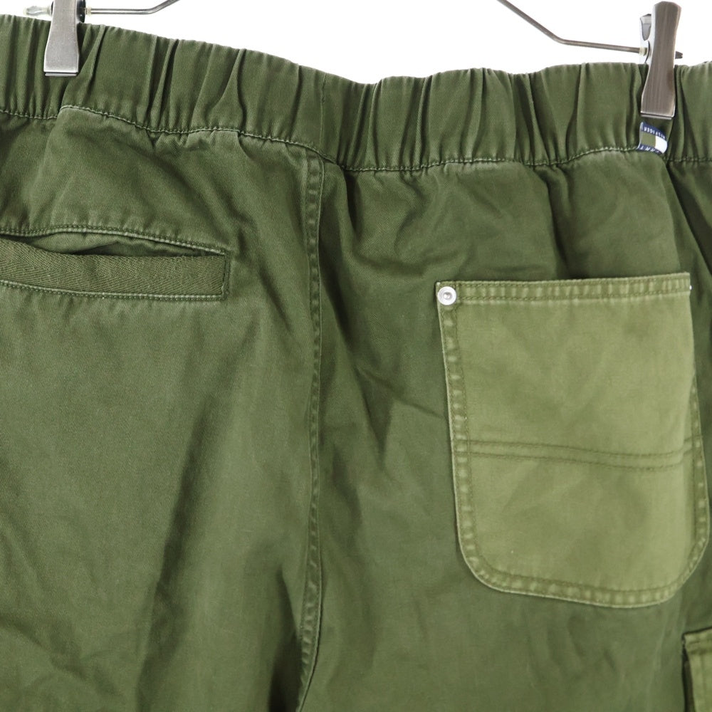 TOMMY HILFIGER(トミーヒルフィガー) ロゴパッチ コットン トラック カーゴパンツ カーキ MW36227