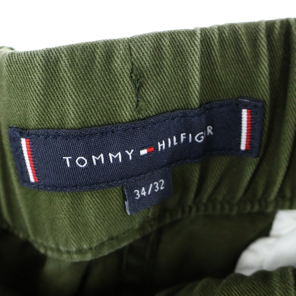 TOMMY HILFIGER(トミーヒルフィガー) ロゴパッチ コットン トラック カーゴパンツ カーキ MW36227