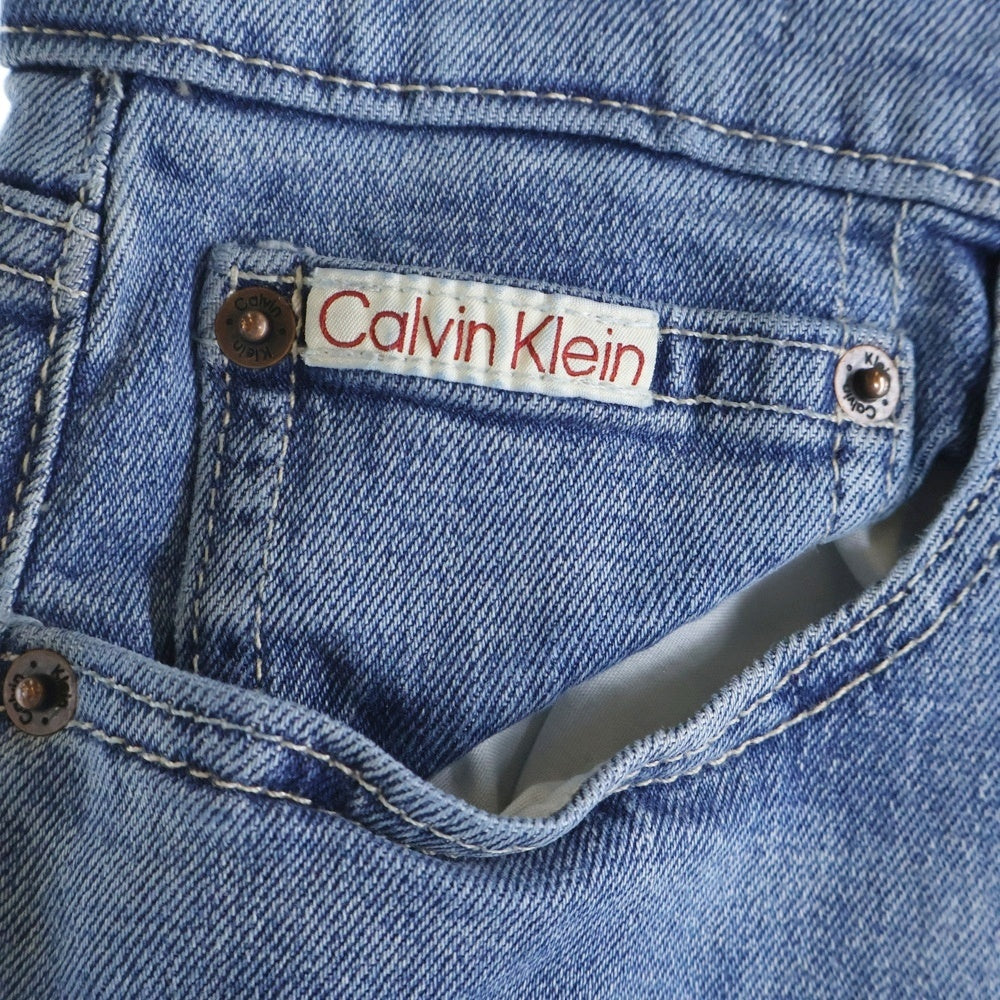 Calvin Klein(カルバンクライン) STANDARDS スタンダーズ ストレッチ ジップフライ ストレートデニムパンツ インディゴブルー 40TM732