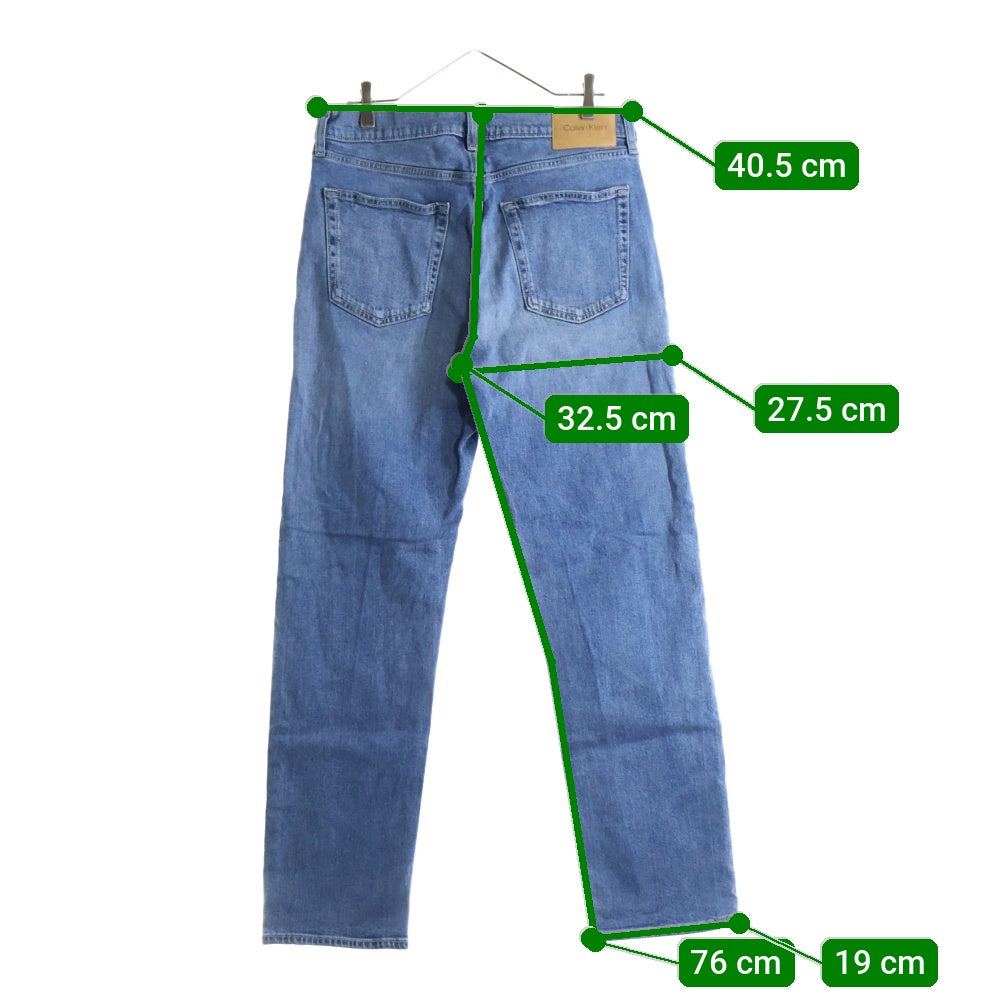 Calvin Klein(カルバンクライン) STANDARDS スタンダーズ ストレッチ ジップフライ ストレートデニムパンツ インディゴブルー 40TM732