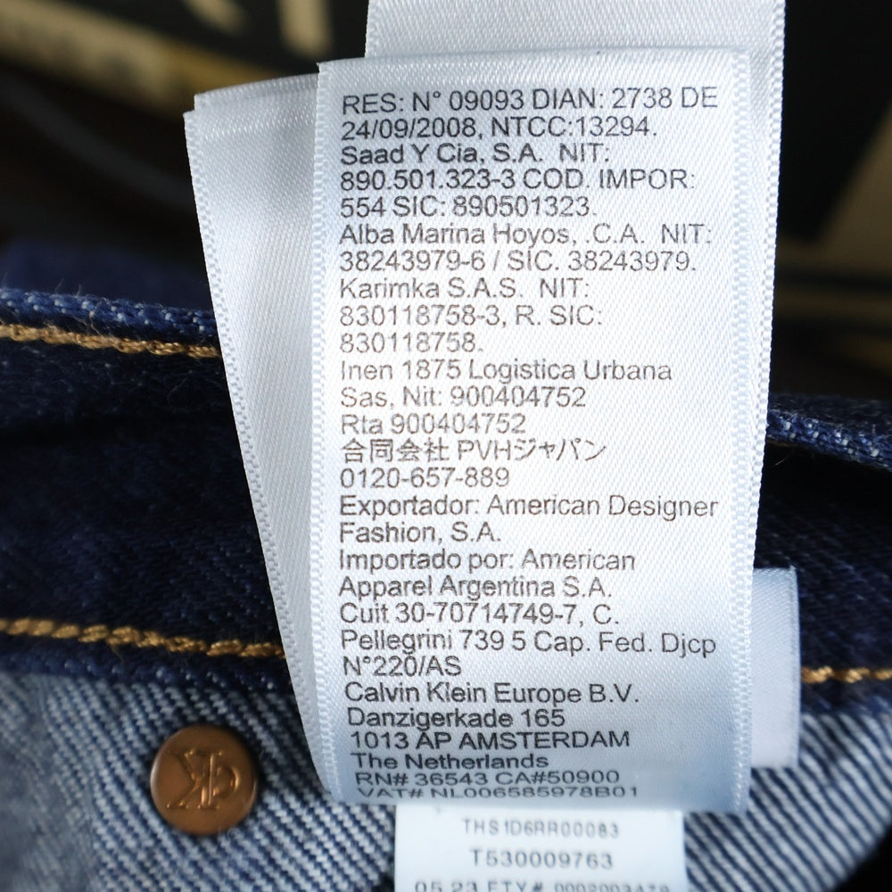 Calvin Klein(カルバンクライン) CK RINSE DECK JEAN リンス デッキ ストレートデニムパンツ インディゴ 40867ST