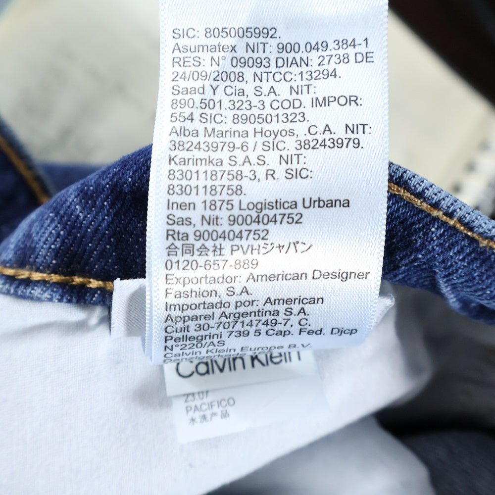 Calvin Klein(カルバンクライン) 5P ジップフライ ストレッチ ストレートデニムパンツ インディゴ 40TM735