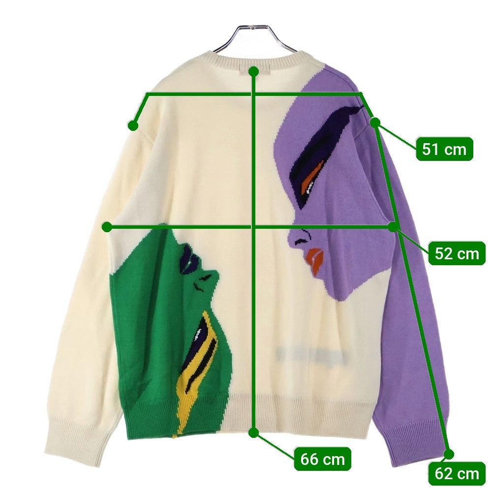 SUPREME(シュプリーム) 21AW Faces Sweater フェイスジャガード クルーネックニット セーター マルチカラー