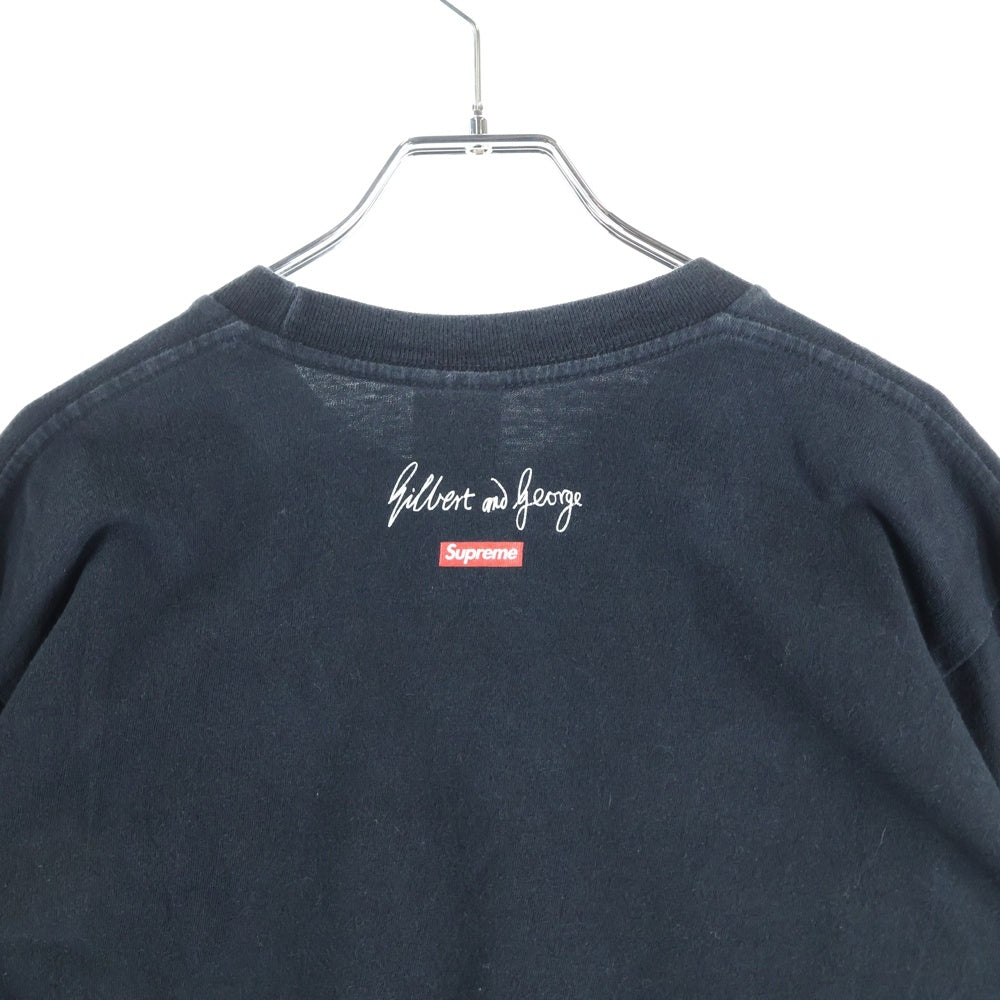 SUPREME(シュプリーム) Gilbert & George DEATH AFTER LIFE L/S Tee ギルバート&ジョージ デスアフターライフ クルーネック 長袖Tシャツ カットソー ブラック