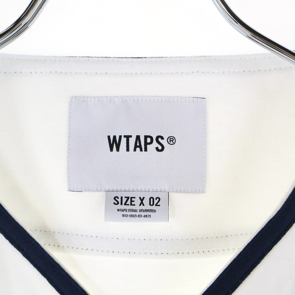 WTAPS(ダブルタップス) 25SS LEAGUE SS COTTON WHITE リーグコットンベースボール コットン 半袖シャツ ホワイト 251TQDT-SHM09