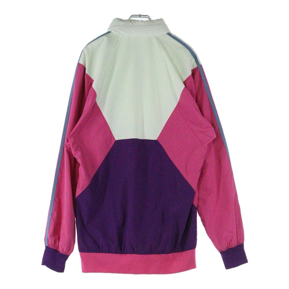 adidas(アディダス) AWV002 切り替え ジップアップ ナイロントラックジャケット ピンク/パープル/ホワイト