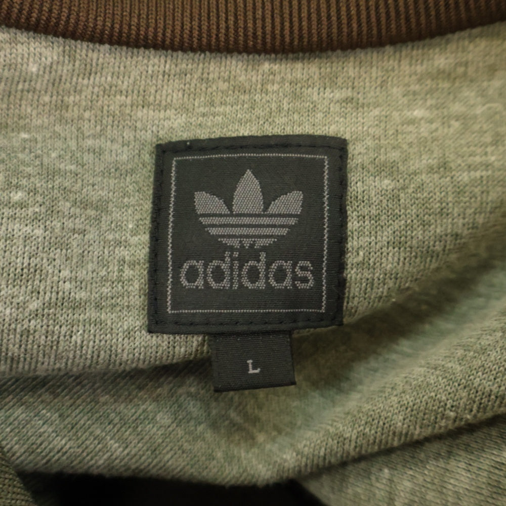 adidas(アディダス) AK9001 ナイロン切り替え トラックジャケット ブラウン/グリーン