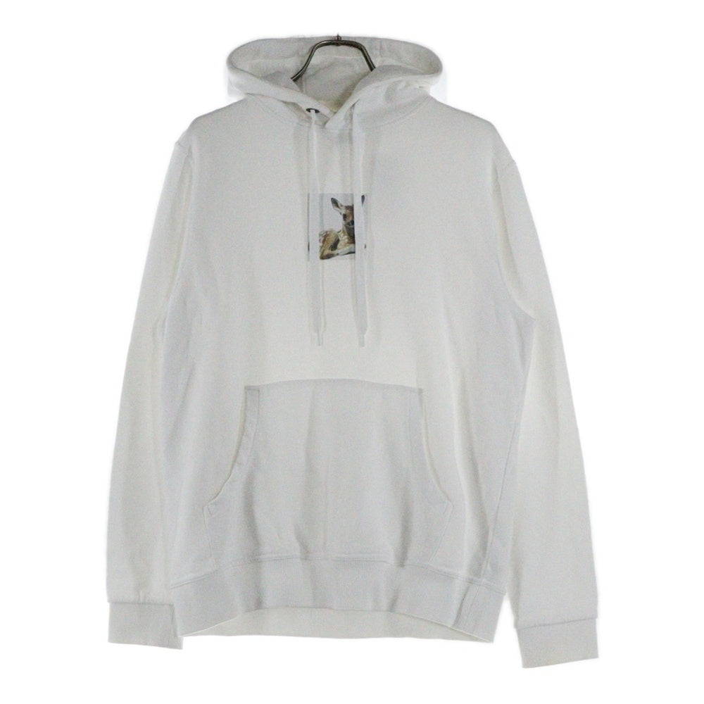 BURBERRY(バーバリー) 19AW バンビフォトプリント コットンスウェット プルオーバーパーカー ホワイト 8022375