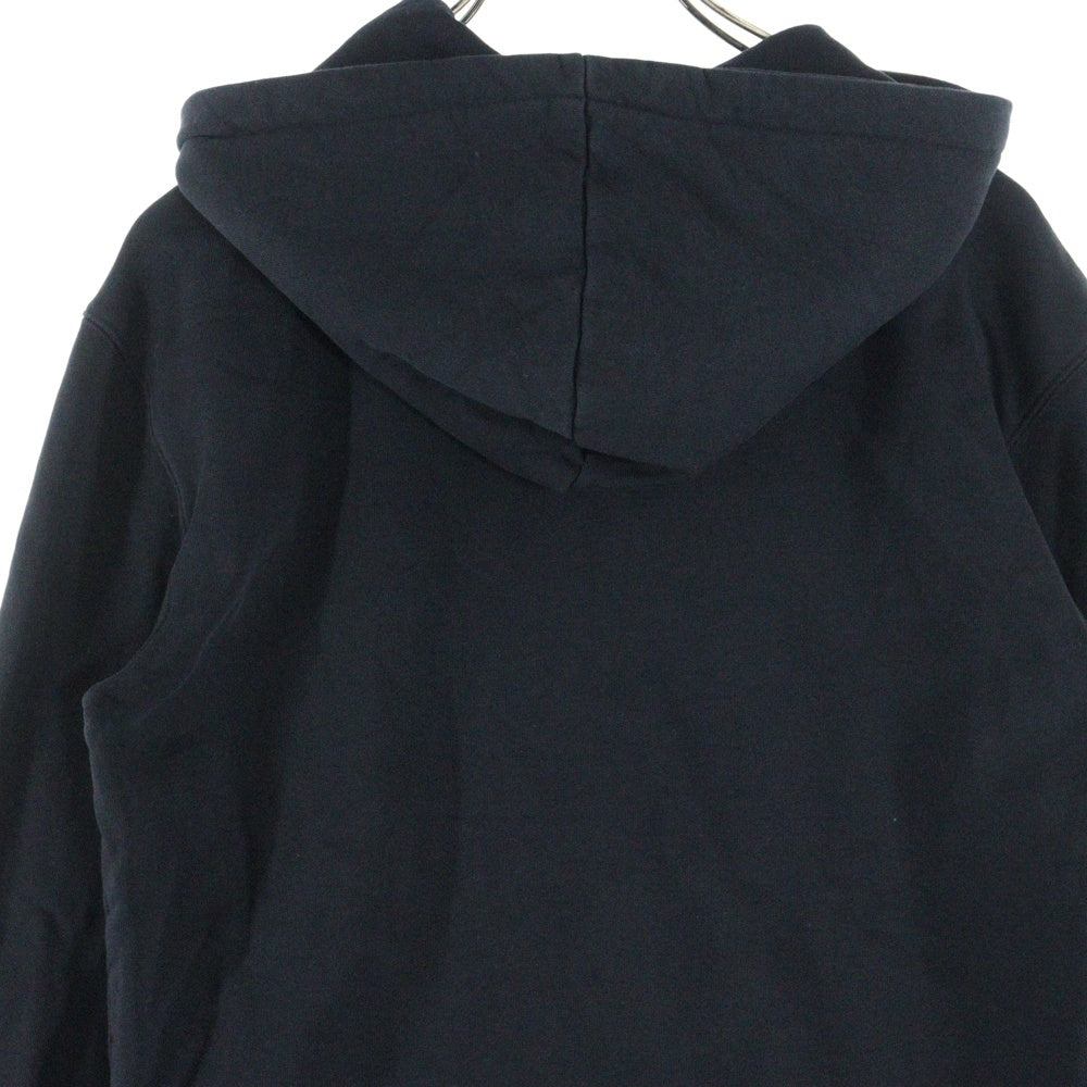 MAISON KITSUNE(メゾンキツネ) GREY FOX HEAD PATCH CLASSIC HOODIE グレーフォックスヘッドパッチ クラシック スウェット プルオーバーパーカー ブラック GU00335KM0002