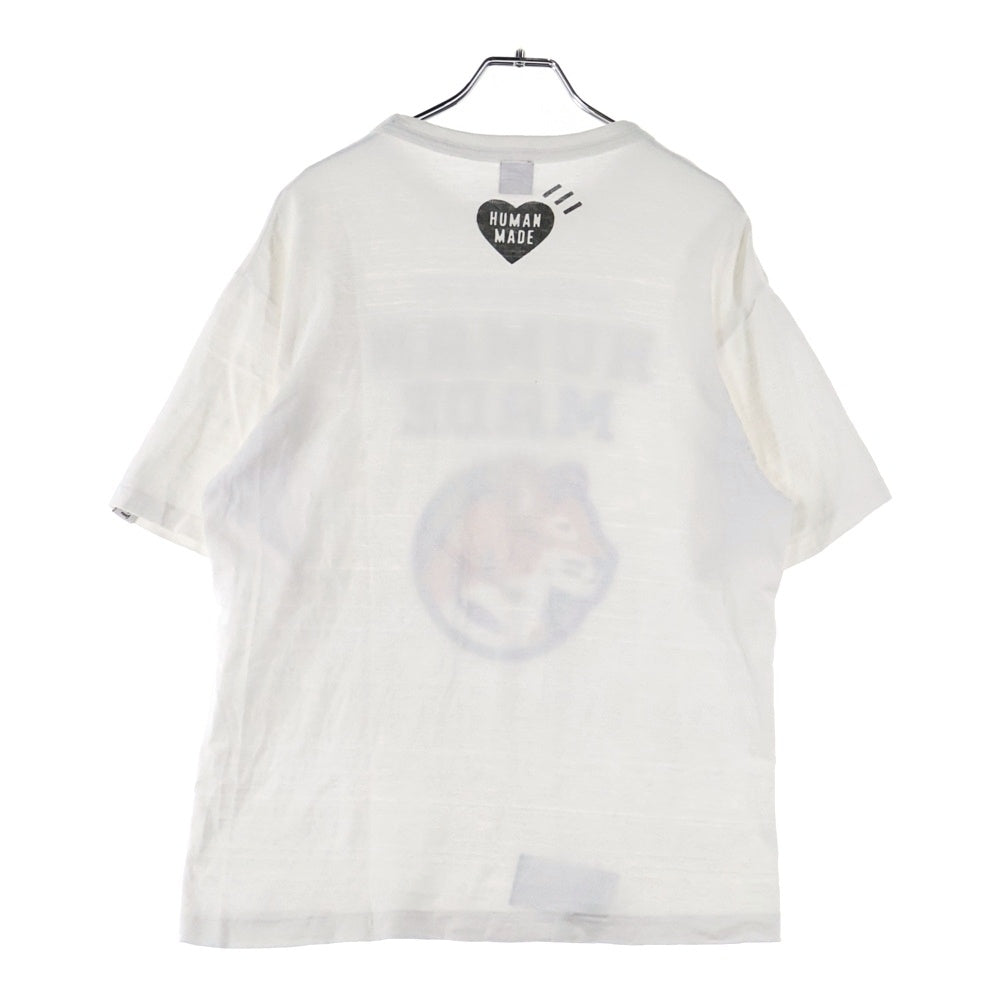 HUMAN MADE(ヒューマンメイド) 23SS GRAPHIC T-SHIRT 8 タイガープリント クルーネック 半袖Tシャツ カットソー ホワイト HM26TE008