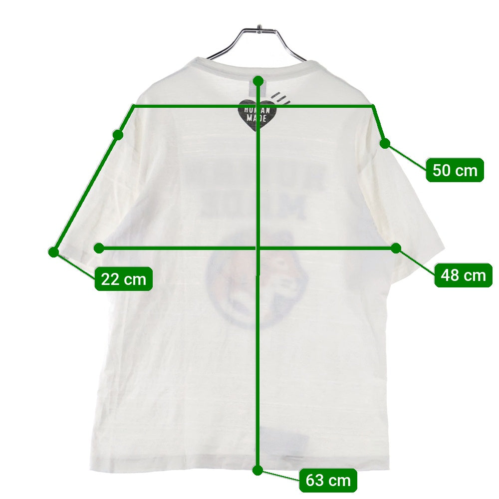 HUMAN MADE(ヒューマンメイド) 23SS GRAPHIC T-SHIRT 8 タイガープリント クルーネック 半袖Tシャツ カットソー ホワイト HM26TE008