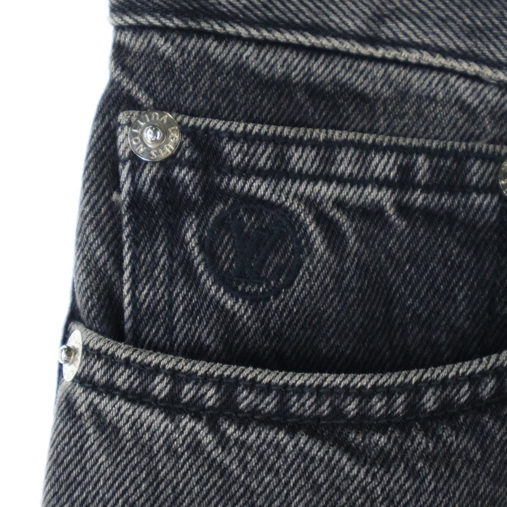 LOUIS VUITTON(ルイヴィトン) 17SS SLIM スリムフィット ジップフライ デニムパンツ ブラック RM171Q DK9 HAD60W