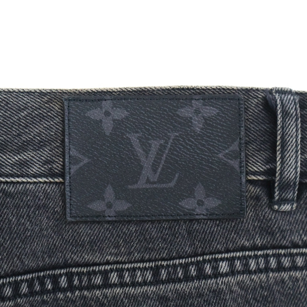 LOUIS VUITTON(ルイヴィトン) 17SS SLIM スリムフィット ジップフライ デニムパンツ ブラック RM171Q DK9 HAD60W