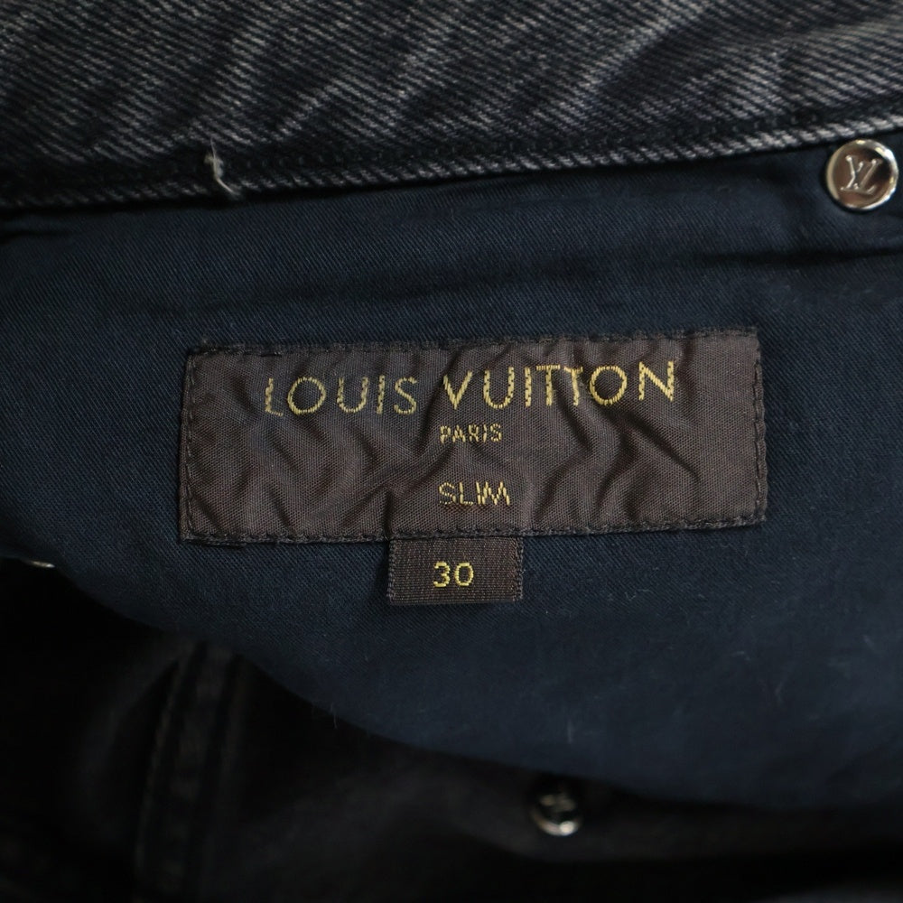 LOUIS VUITTON(ルイヴィトン) 17SS SLIM スリムフィット ジップフライ デニムパンツ ブラック RM171Q DK9 HAD60W