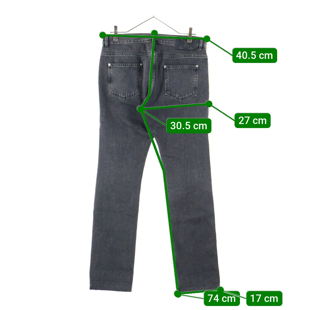 LOUIS VUITTON(ルイヴィトン) 17SS SLIM スリムフィット ジップフライ デニムパンツ ブラック RM171Q DK9 HAD60W