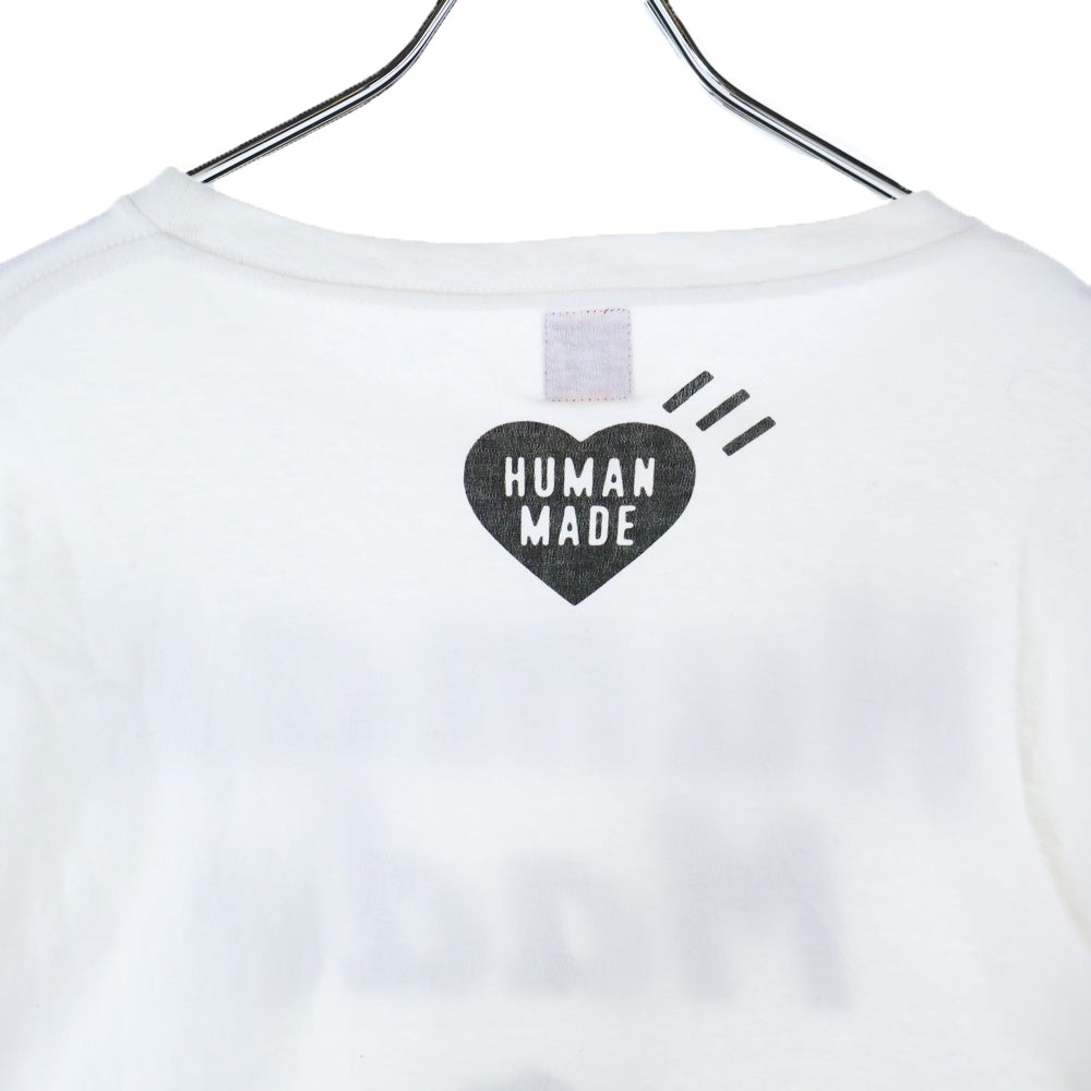 HUMAN MADE(ヒューマンメイド) GRAPHIC T-SHIRT DRYALLS ダックプリント クルーネック コットン 長袖Tシャツ カットソー ホワイト HM23CS015