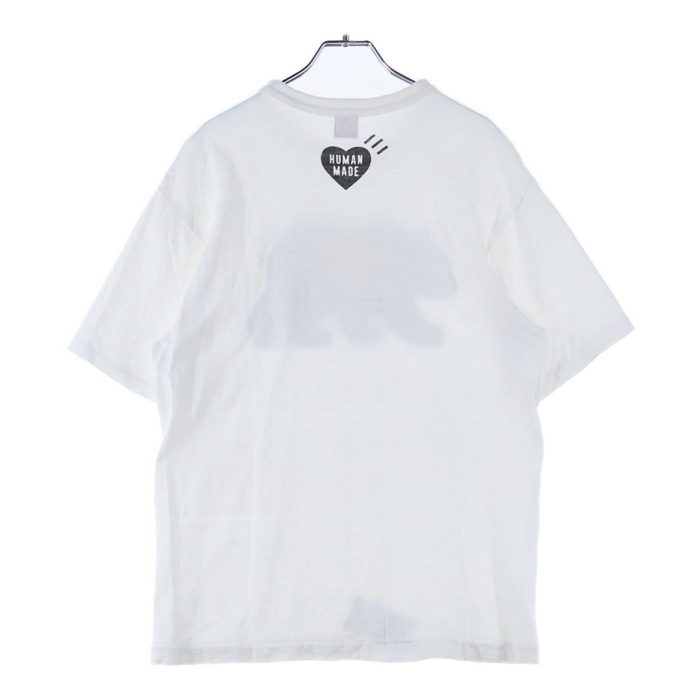 HUMAN MADE(ヒューマンメイド) GRAPHIC T-SHIRT 11 ベアープリント クルーネック コットン 半袖Tシャツ カットソー ホワイト HM25TE011