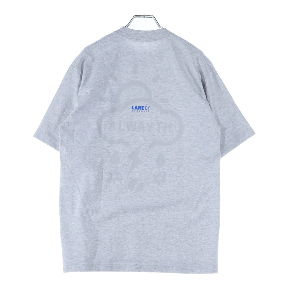 LANE BY BROCHURE(レーンバイブローシュアー) ×ALWAYTH ×Setinn PROOF TEE オルウェイズ セットイン プルーフ Tシャツ グレー