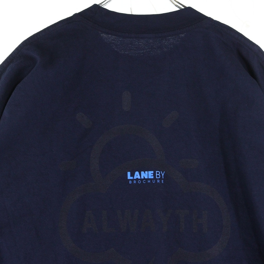 LANE BY BROCHURE(レーンバイブローシュアー) ×ALWAYTH ×Setinn PROOF TEE オルウェイズ セットイン プルーフ Tシャツ ネイビー