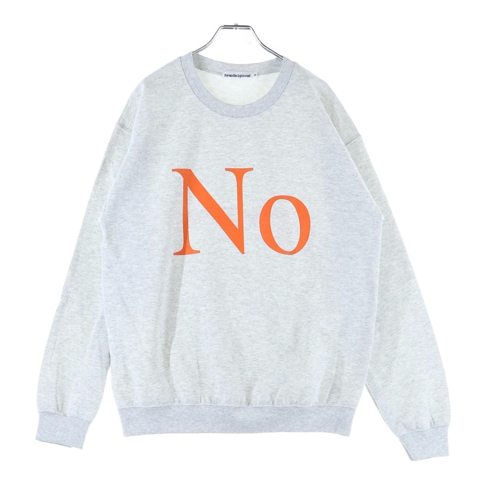CABARET POVAL(キャバレーポバール) NO CREWNECK クルーネックスウェットトレーナー グレー