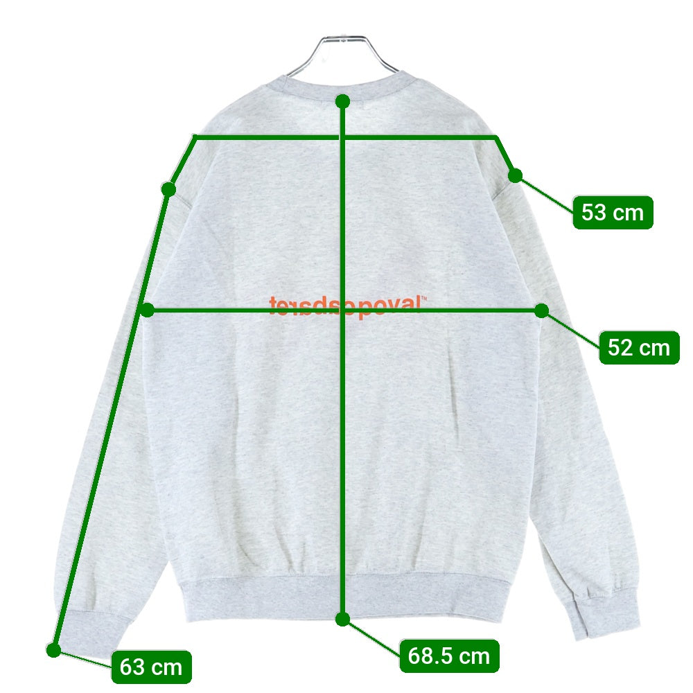 CABARET POVAL(キャバレーポバール) NO CREWNECK クルーネックスウェットトレーナー グレー
