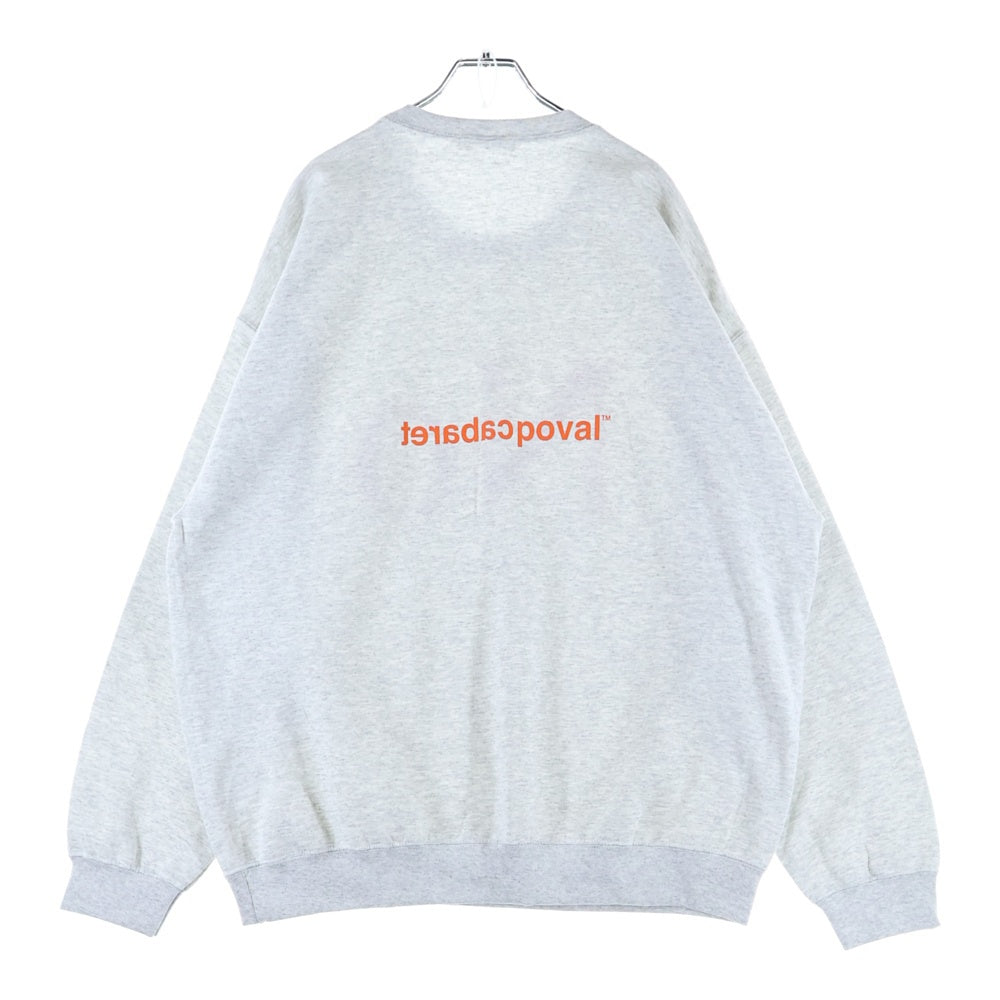 CABARET POVAL(キャバレーポバール) NO CREWNECK クルーネックスウェットトレーナー グレー