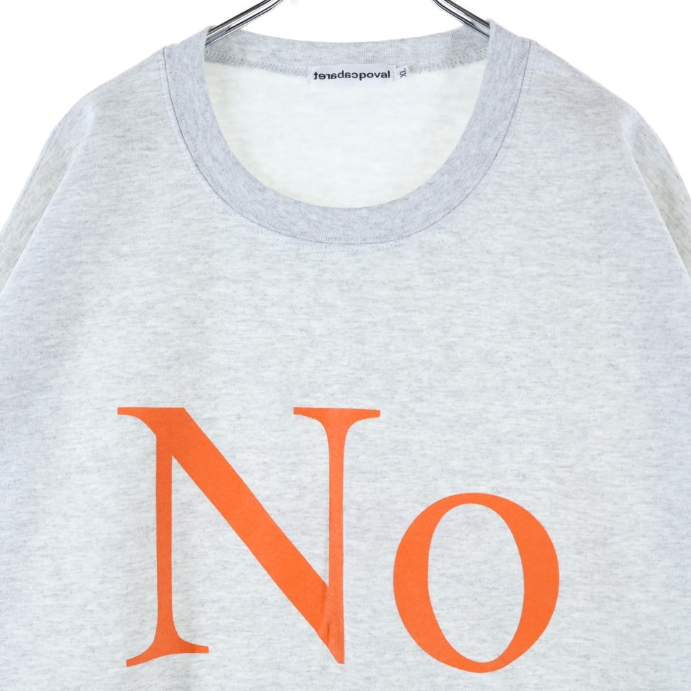 CABARET POVAL(キャバレーポバール) NO CREWNECK クルーネックスウェットトレーナー グレー