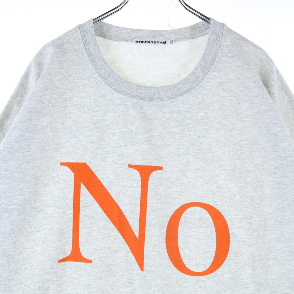 CABARET POVAL(キャバレーポバール) NO CREWNECK クルーネックスウェットトレーナー グレー